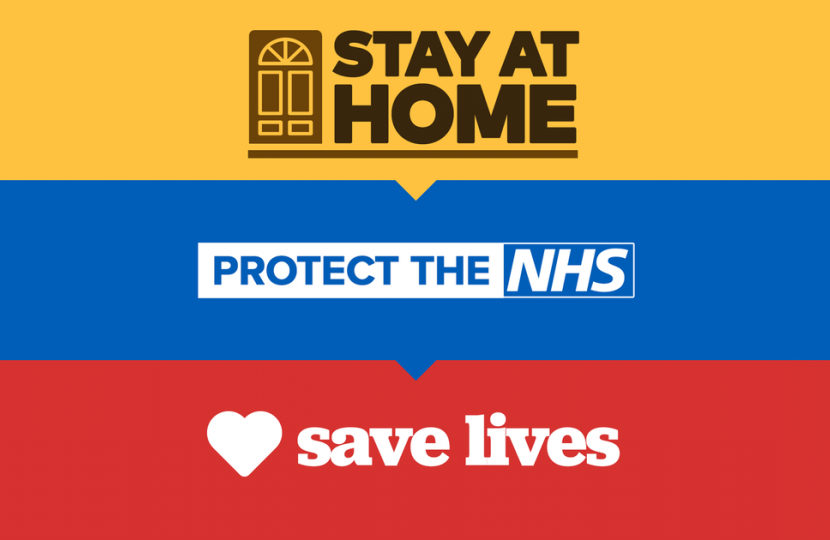 GRAPHIC: "STAY HOME, PROTECT OUR NHS, SAVE LIVES"