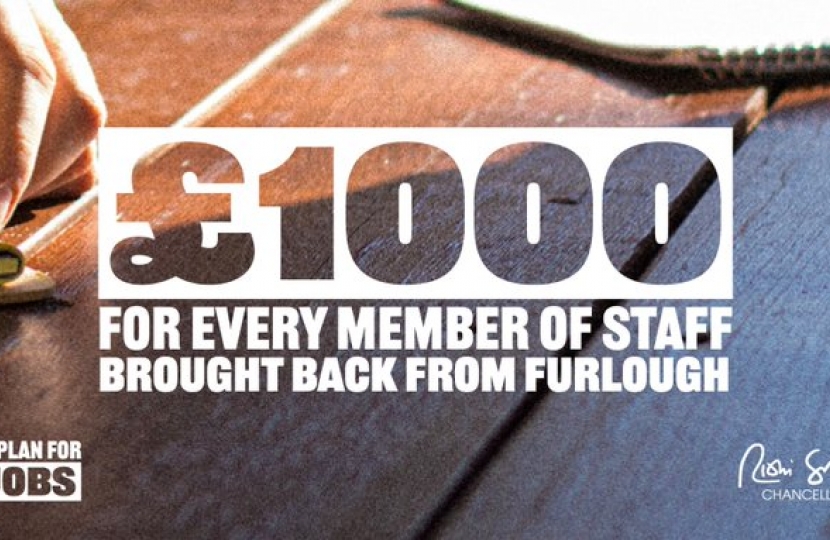 £1000 for every member of staff brought back from furlough
