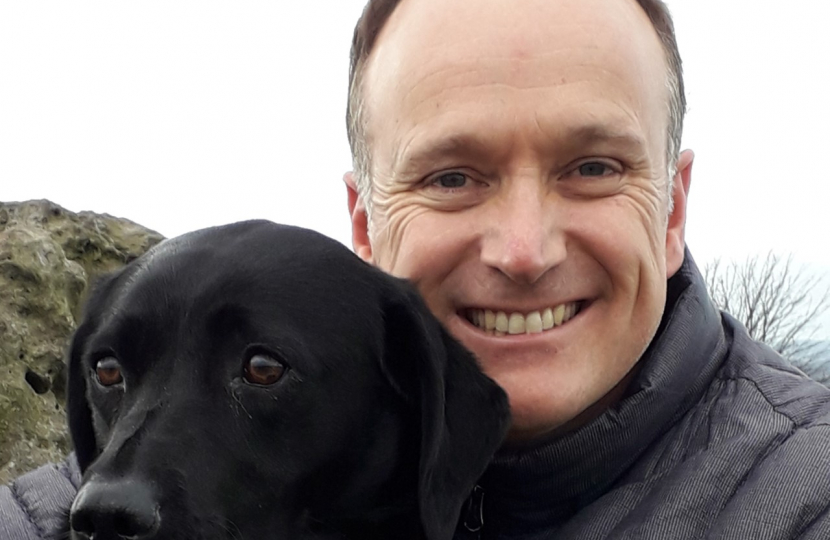 Neil Hudson MP with his dog Juno